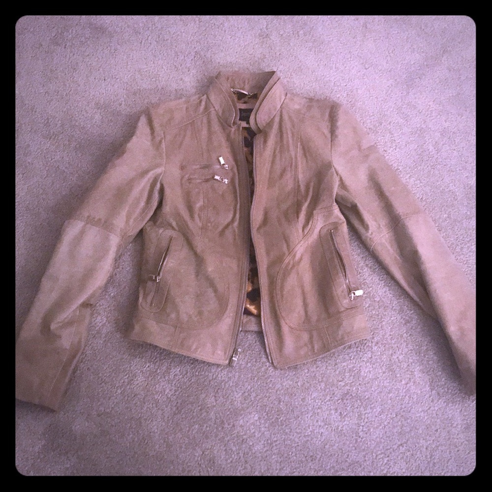 Laundry by Shelli Segal Tan moto jacket